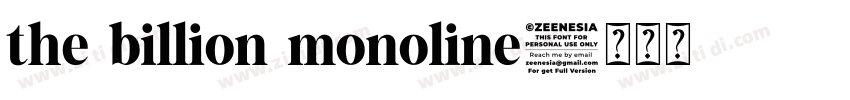 the billion monoline字体转换
